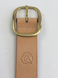 Italian Leather Plain Belt with Full Buckle